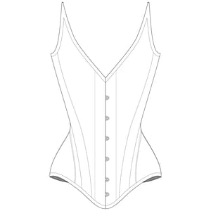 Sparklewren 'Butterfly' Winged Overbust corset digital garment pattern- 19-35" waists