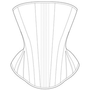 Sparklewren gored midbust corset digital garment pattern- 20-36" waists