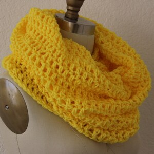 Extra Large Tube Cowl Snood Canary Yellow