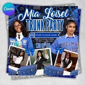 Trunk Party Flyer, Graduation Party Invitation, College Send Off Invitation, Social Media Flyer, Editable Canva Template, Instant Download
