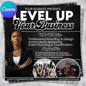 Business Coach Flyer Canva Template, Consultation Flyer,Entrepreneur Flyer,Workshop Flyer,Coaching Template,Coaching Business Flyer Template