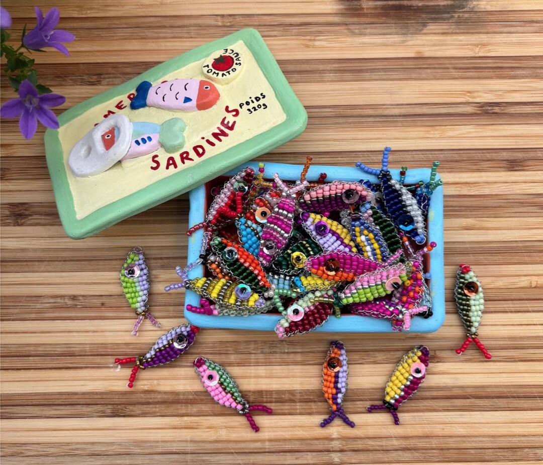 Beaded Fish Rack Beaded Fish - Handmade - Etsy