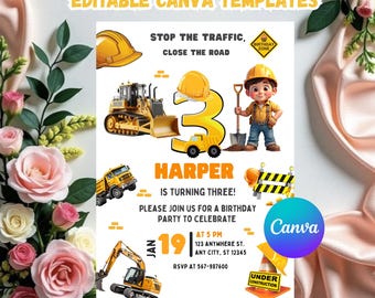Construction Birthday Invitation Dump Everything Birthday Invitation Construction Birthday Invite Construction Bday Party Invite