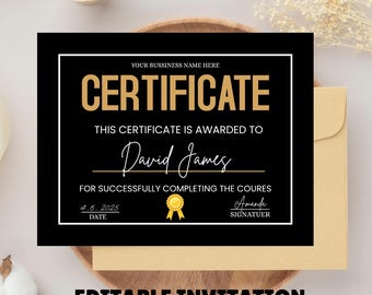 Certificate of Completion Template, Lash Training Certificate, MUA Beauty Certificate, Nails Certificate, Hair Braids Certificate Template