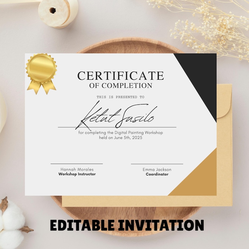 Certificate of Completion Diy Template, Print Yourself Certified Beauty ...