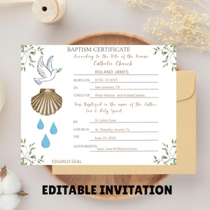 Baptism Certificate Catholic Church Coordinator Resource Editable Baptism Certificate Template.