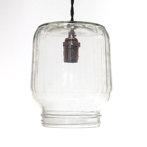 Southern Hanging Light from Relcaimed Glass Chicken Drinker Gallon Glass Size