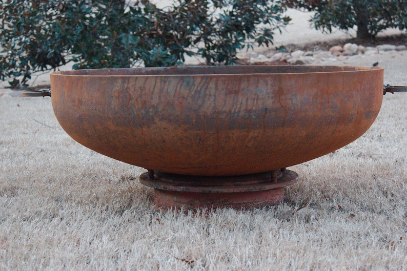 Steel Fire Pit 36 Steel Fire Pit Firepits Fire Pit Bowl Etsy