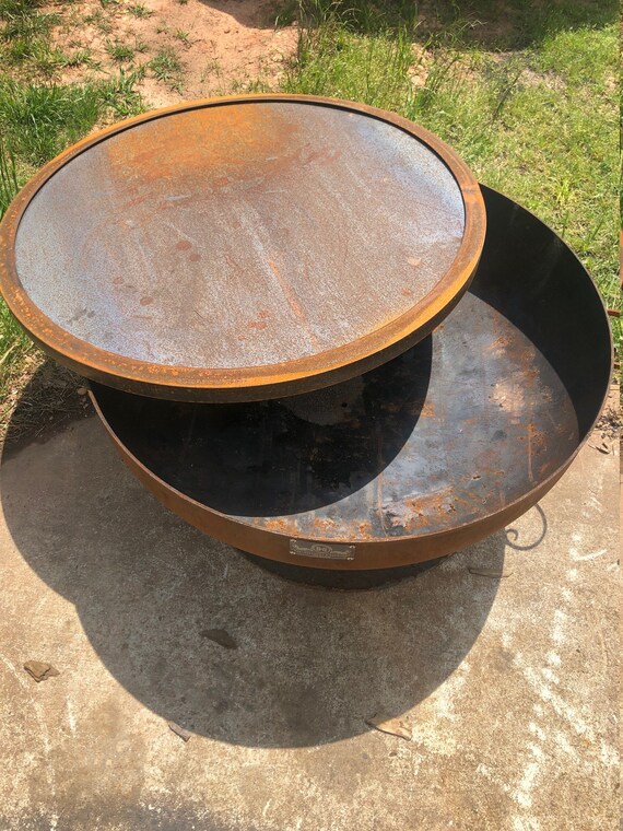 Fire Pit Snuffer Lid For 48 Pit Steel Fire Pit Metal Etsy