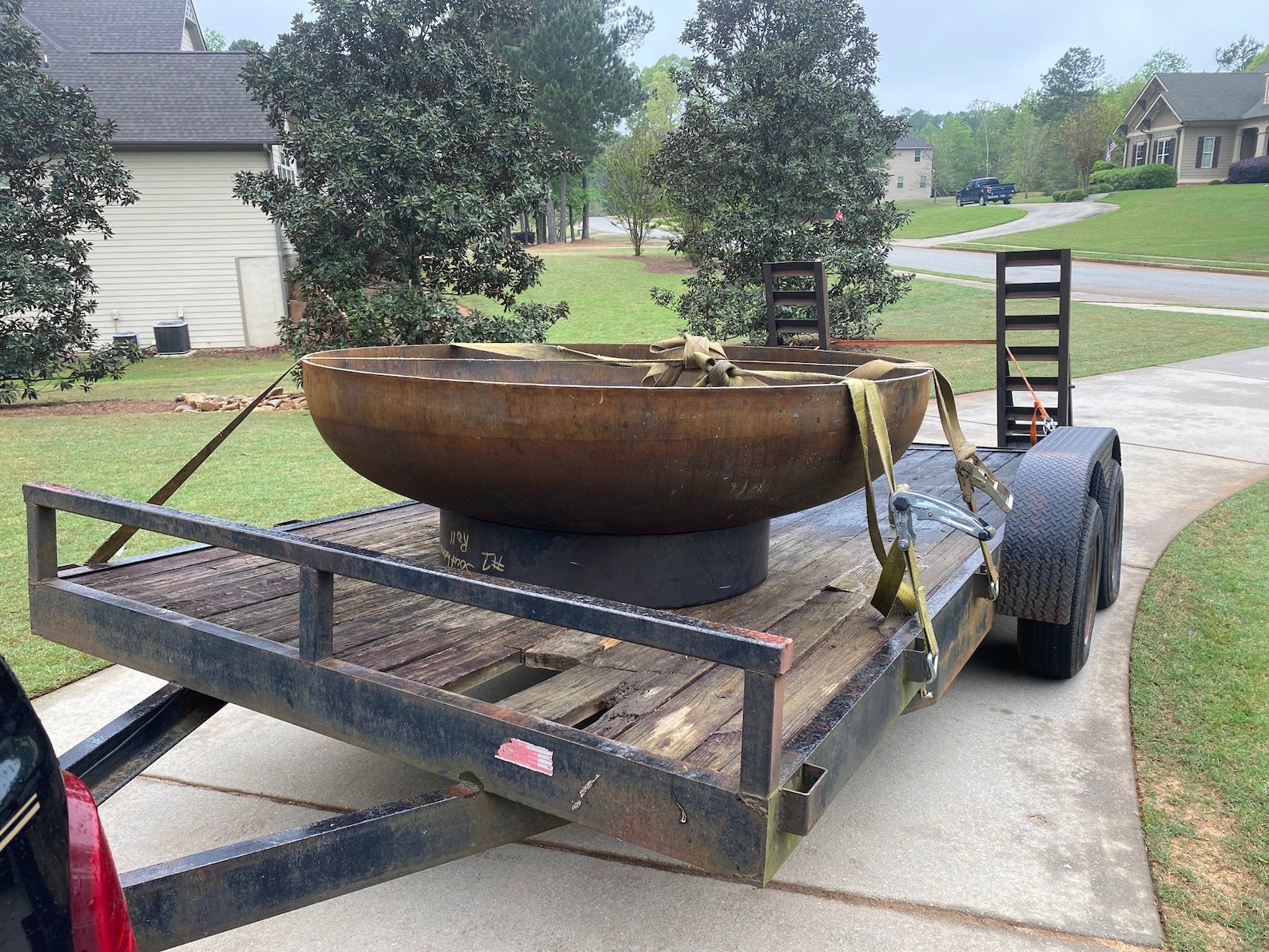 Metal Fire Pit Huge Fire Pit Large Fire Pit Backyard Outdoor Fire Place ...