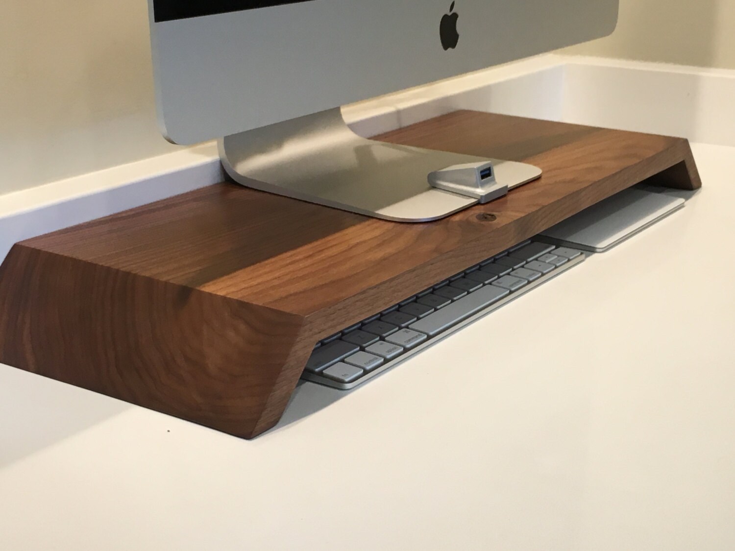 Walnut Imac Computer Stand Etsy