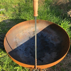 Fire poker fireplace tools forged fire poker outdoor fire pit firepit metal fire bowl