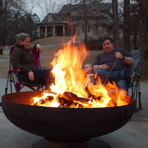 FIRE PIT KIT 48&quot; fire pit kit firepit custom metal fire pit backyard fire guy gift