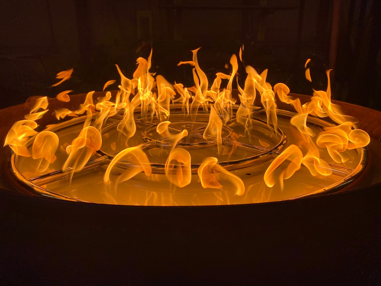 Propane Gas Fire Pit Steel Fire Bowl Natural Gas Fire Pit Fire Etsy