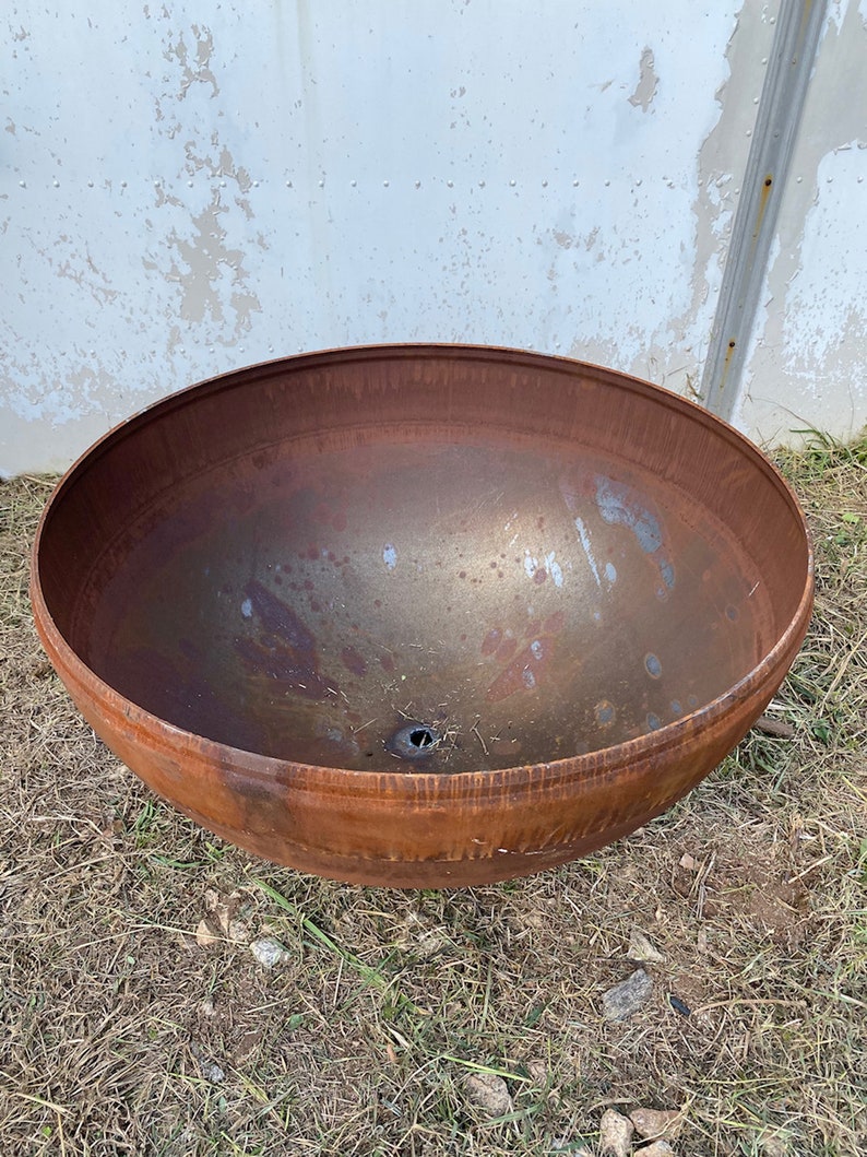 41 Inch Steel Fire Pit Bowl Fire Pit Deep Fire Pit Metal Fire Etsy