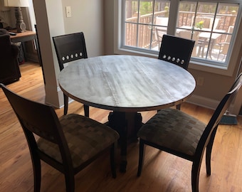 Vintage zinc top table custom zinc table industrial metal table kitchen round table