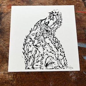 Cat : Orginal  Linoprint