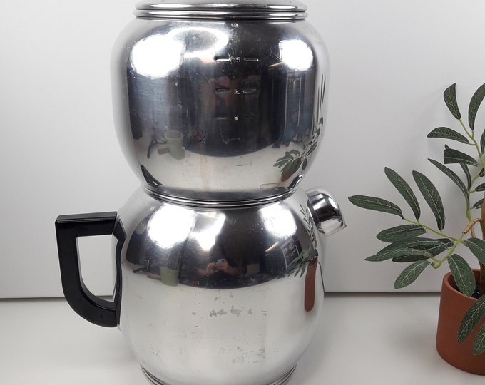 Vintage West Bend 18c Kwik Drip Coffee Pot Aluminum Stove Top Coffee