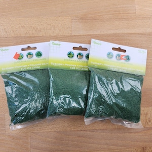 Darice Dark Green Scenery Powder 1.05 oz - Lot of 3- Diorama Flocking Powder