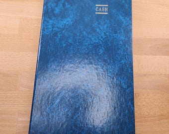 Vintage Mead Blue Hardcover Account Ledger Book- 7X12"