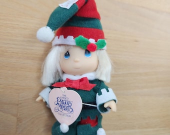 Vintage 1994 Precious Moments Hi Babies Dolls- Christmas Elf