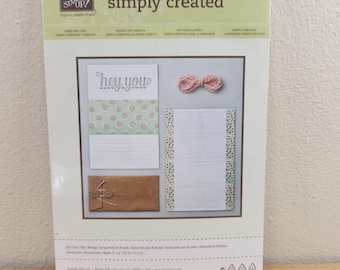 Stampin' Up! Greeting Simply Created 9x6 Card Kit 133793 Makes 8 cards