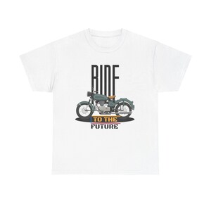 Future Rider Tee, Unisex Heavy Cotton Tee, Motorcycle T-Shirt, Gift for Bikers, Casual Wear, Unisex Graphic Tee
