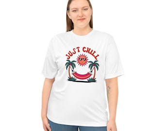 Camiseta deportiva Chill Vibes: camiseta unisex relajante de verano
