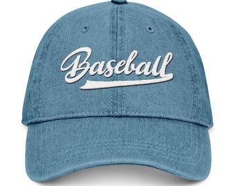 Embroidered Denim Baseball Cap: Vintage Style, Unisex Cotton Hat