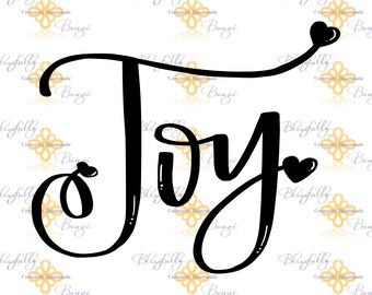 NEW-JOY Hand Lettered Instant Download cut file for holiday projects