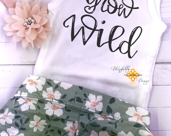 NEW-GROW WILD Hand Lettered Cut File