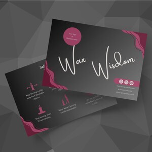 Candle Care Card Template Canva | Candle Safety Instructions Insert | Editable Candle Packaging Card | Small Business Printable Insert