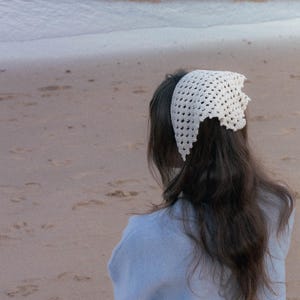 Crochet Bandana | 100% Cotton | Handmade | Summer Outfit Accessory | Cottagecore Aestethic | Boho
