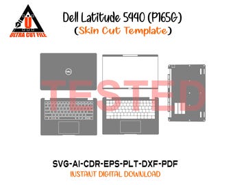 Plik szablonu wektorowego skóry Dell Latitude 5440 P165G, układ wycinania skóry Cricut Silhouette Plik wycinania skóry Dell Latitude 5440 P165G