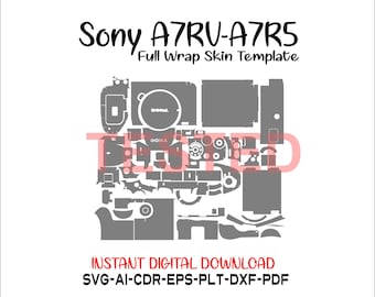 Plantilla de piel para Sony A7RV A7R5, diseño de piel, archivo de troqueles de piel, piel SVG, Cricut, silueta, archivo de corte de piel para Sony A7RV A7R5