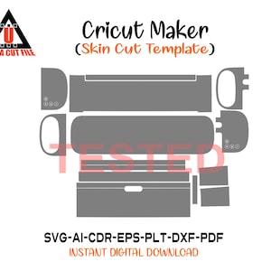 Cricut Maker Skin vector template file skin die cut layout Cricut Silhouette Cricut Maker SKin cut file