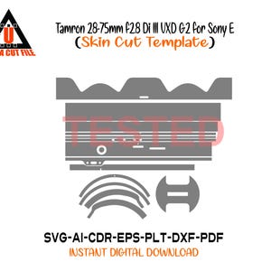 Tamron 28-75mm f2.8 Di III VXD G2 for Sony E skin template vector skin layout skin die cuts file svg skin