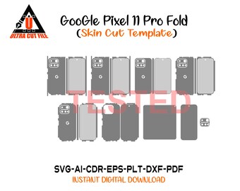 Google Pixel 11 Pro Fold Skin Vector Template skin layout skin die cuts - Google Pixel 11 Pro Fold Skin cut file -Pixel11ProFold SVG FILE