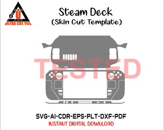 Steam Deck スキン テンプレート ベクター スキン レイアウト スキン ダイカット ファイル SVG スキン Cricut Silhouette Steam Deck スキン カット ファイル
