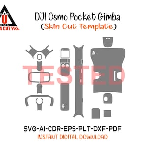 DJI Osmo Pocket Gimba skin template vector skin layout skin die cuts file svg skin Cricut Silhouette DJI Osmo Pocket Gimba skin cut file