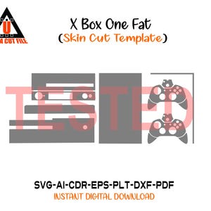 X Box One Fat skin cut file skin vector template layout skin die cuts file svg skin EPS,AI,SVG,CDr X Box One Fat skin cut file