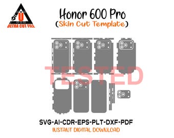 Honor 600 Pro Skin Vector Template skin layout skin die cuts - Honor 600 Pro Skin cut file - Honor 600 Pro SVG CUT FILE