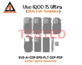 Vivo iQOO 15 Ultra Skin Vector Template skin layout skin die cuts - Vivo iQOO 15 Ultra Skin cut file - iQOO 15 Ultra SVG CUT FILE