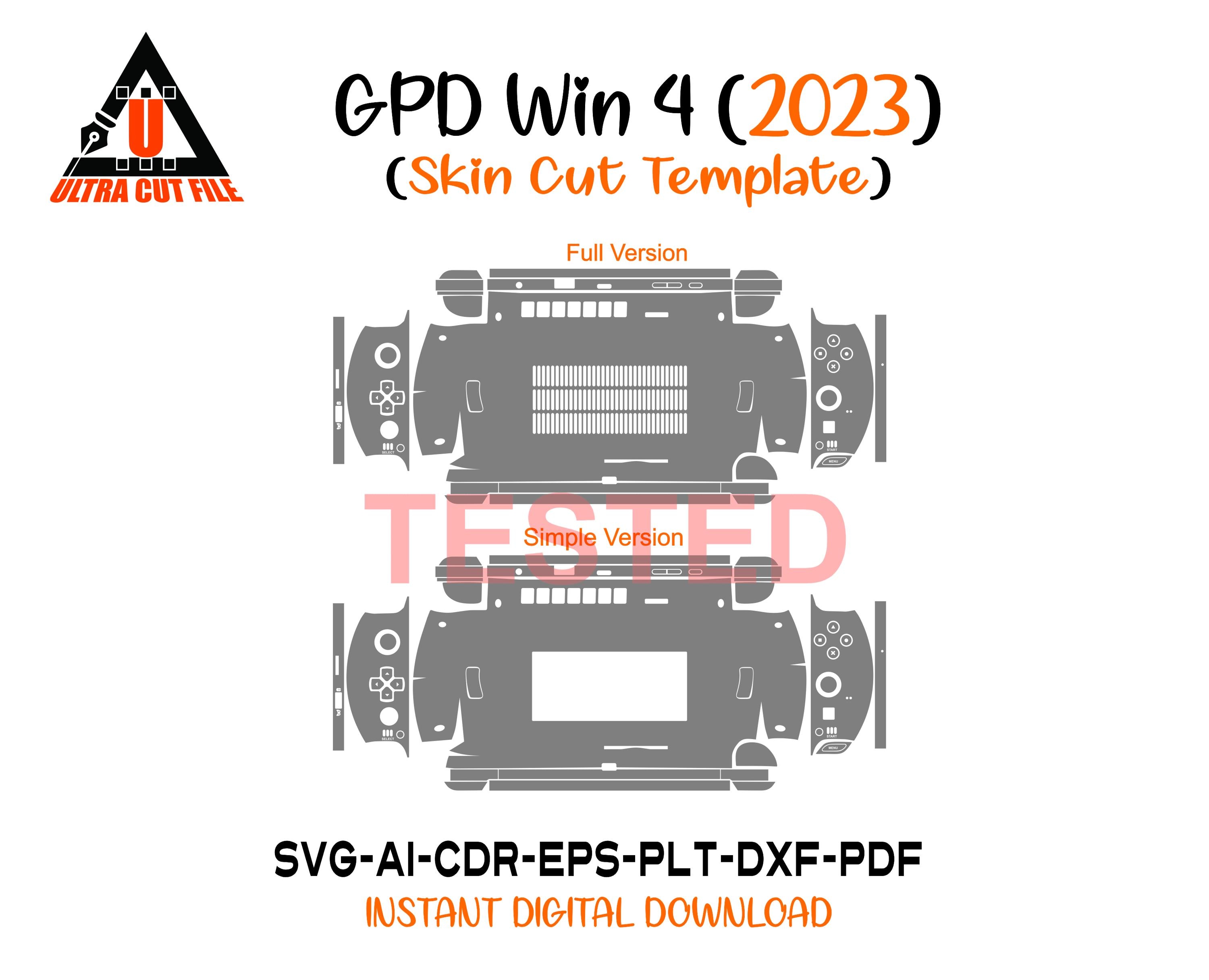 GPD Win 4 2023 Skin Vector Template File Skin Die Cut Layout GPD 