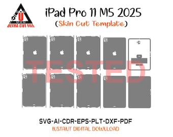 iPad Pro 11 M5 2025 skin vector template skin layout skin die cuts - iPad Pro 11 M5 2025 Skin cut file - iPad Pro 11 M5 SVG Cut File