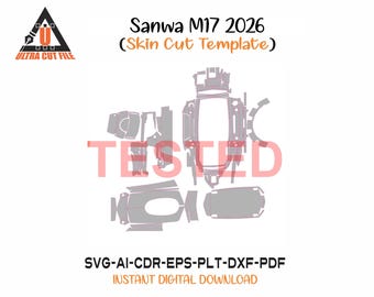 Sanwa M17 2026 skin template vector skin layout skin die cuts file svg skin Cricut Silhouette Sanwa M17 2026 skin cut file