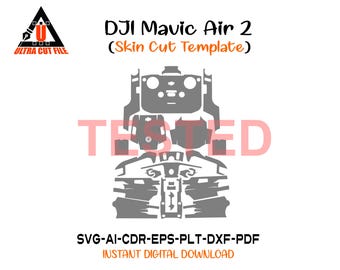 DJI Mavic air 2 Skin cut file vector Template Vector file full wrap layout skin die cuts file svg skin DJI Mavic air 2 Skin cut file