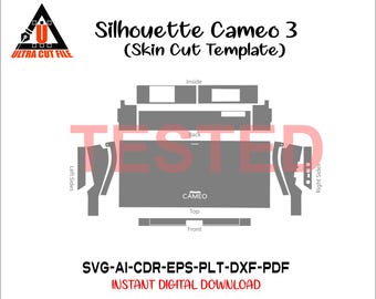 Silhouette Cameo 3 skin template vector skin layout skin die cuts file svg skin Cricut Silhouette Silhouette Cameo 3 skin cut file