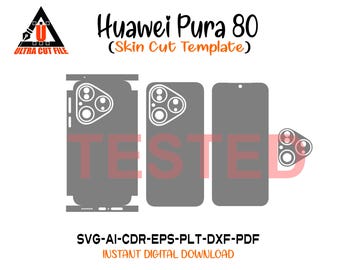 Huawei Pura 80 Skin Vector Template skin layout skin die cuts - Huawei Pura 80 Skin cut file - Huawei Pura 80 SVG CUT FILE