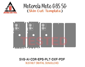 Motorola Moto G85 5G Szablon wektorowy skórki, układ wycinany
